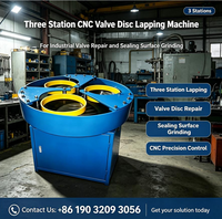 Machine de rodage de disques de soupapes CNC à trois stations pour la réparation de soupapes industrielles et le rectage des surfaces d'étanchéité
