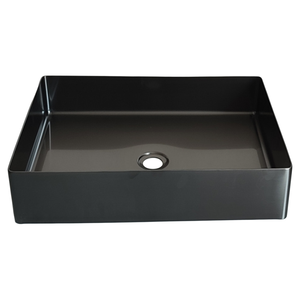 <span class=keywords><strong>Lavabo</strong></span> rectangulaire à poser en acier inoxydable 304 pour hôtel, villa, bar, lavage des mains et rinçage de la <span class=keywords><strong>bouche</strong></span>, finition PVD noire - Product Image 5