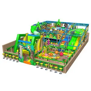 Parque de diversões comercial infantil Softplay para crianças, parque infantil com tema da selva, piscina de bolinhas para crianças