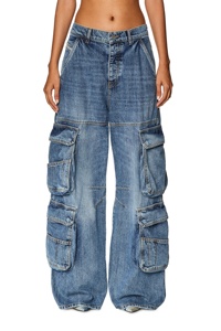 Jeans Cargo Personalizzati 1996 D-<span class=keywords><strong>Sire</strong></span> 0nlax, Stile Vintage Classico, Vita Bassa, Gamba Larga con Tasche per Donna - Product Image 3