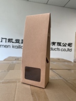 Maßgefertigte Braune Kraftpapier-Box mit Transparentem Fenster Flach Verpackt für Duftkerzen, Tee, Raumduft und Ätherische Öle Verpackung