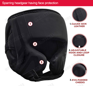 MMA ONEMAX Sparring Equipo de boxeo ajustable para entrenamiento GYM Taekwondo Karate Protector Cómodo Casco MMA Ventas al por mayor - Product Image 5