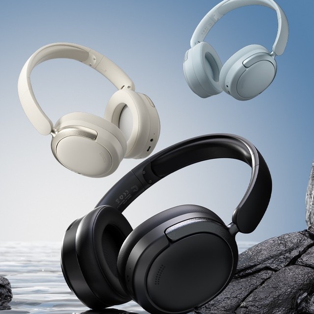 Cross-border New Private-mold Ultra-long Battery Life Noise-canceling Wireless Over-ear Headphones Low Delay Hi-Fi Sound Heavy