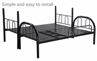 Cadre de lit en acier pliable au design moderne, tube rond avec rangement pour la maison, les hôtels, les tailles disponibles, la chambre simple King Queen Double Twin