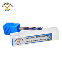 Fraise en bout CNC à tige de 6mm/8mm pour panneaux stratifiés et agglomérés en carbure pour applications de fraisage
