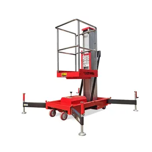 mobile electric lift work platform 150kg single mast aluminum alloy aerial work platform with optional lifting height