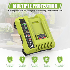 Energup 6000mAh pengganti Ryobi 40V baterai dan pengisi daya untuk baterai Lithium OP4026 OP40601 OP4030 dengan OP401 Ryobi 40V pengisi daya - Product Image 4