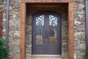 Puerta de hierro forjado de Vietnam con barra de acero de 14x14 mm y diseño técnico 2D 3D en negro, cobre, bronce y estaño. - Product Image 2