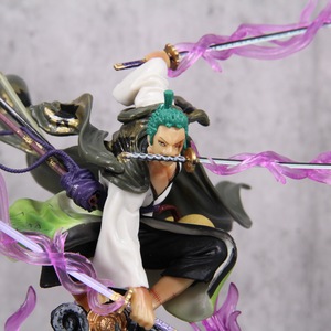 XRH Statuetta Anime <span class=keywords><strong>One</strong></span> Piece Roronoa Zoro GK Wano Roof Tre Spade Action Figure <span class=keywords><strong>Manga</strong></span> Giapponese PVC Alta Qualità 12+ Anni Unisex - Product Image 3