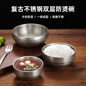 Stainless Steel Bowl 304 Food Grade Durable Camping Outdoor Use Solid Color - Product Image 3