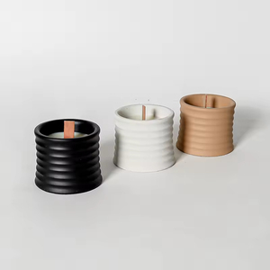 Bougie en ciment artisanale écologique - Aromathérapie - Parfum romantique - Décoration d'intérieur - Cadeau pour Noël - Cylindrique - Product Image 3