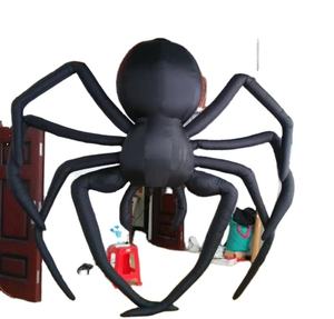 Il materiale durevole del cartone animato appeso del ragno di Halloween gonfiabile gigante delle decorazioni del partito di Oxford include il ballerino e il ventilatore dell'aria - Product Image 1