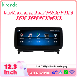 Unité principale Android 12,3 pouces pour <span class=keywords><strong>Mercedes</strong></span> Benz C <span class=keywords><strong>W204</strong></span> C180 C200 <span class=keywords><strong>C220</strong></span> 2008-2010 Voiture Carplay Navigation multimédia Radio GPS Stéréo - Product Image 3