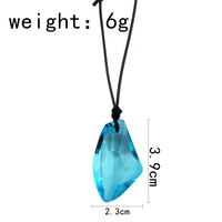 Klassische TV-Serie H2O Halskette Mode Harz-Mondstein-Anhänger Nur Wasser hinzufügen Blauer Stein Mako Meerjungfrauen-Schmuck Filmgeschenk