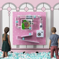 Circuit de billes interactif mural, jouet éducatif STEM, construction en métal et acier pour l'école, la maternelle, la garderie, usage public