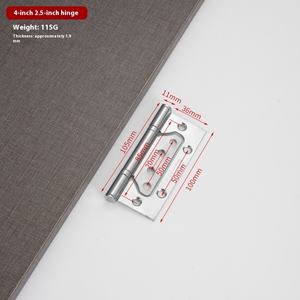 Charnière à mortaise en acier au manganèse pour portes en bois de chambre à coucher, sans rainure, silencieuse, à roulement, charnière pliante, catégorie de produit - Product Image 5