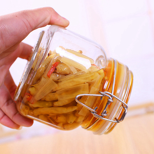 100 <span class=keywords><strong>500</strong></span> 800 1500 <span class=keywords><strong>ml</strong></span> Piazza Vaso Rotondo Clip di Vaso di <span class=keywords><strong>Vetro</strong></span> con Morsetto Coperchio - Product Image 2