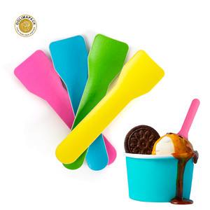 Oolima Mini giấy dùng một lần muỗng in logo dao kéo cho các bên Du Lịch Dã Ngoại kem thương mại khác sử dụng hộp màu - Product Image 2