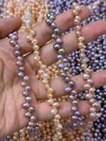 Perles d'eau douce naturelles certifiées Edwin Aigs, qualité AA/AAA, 5-6 mm, forme de riz, rose et violet, vente en gros pour la fabrication de bijoux