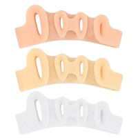 Séparateur d'orteils souple à cinq trous réglable pour les oignonnes et l'hallux valgus, clip pour orteils superposés, orthèse de pied