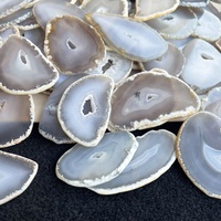 Vente en gros de pierres de guérison en cristal de quartz naturel poli, tranches d'agate, sous-verres en pierre