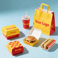 Emballage personnalisé pour frites à emporter, conteneur pour frites, conteneur pour restauration rapide, conteneur pour poulet frit, conteneur pour nuggets, conteneur pour popcorn, ensemble de boîtes