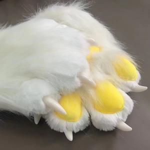 Guanti interattivi con zampa di gatto e Cosplay con Squeaker colorato con artiglio peloso <span class=keywords><strong>Costume</strong></span> a mano per feste di compleanno di Halloween per gli appassionati di Furri - Product Image 2