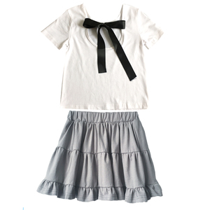 Blusa y Falda de Mariposa sin Espalda para Niñas Pequeñas, Vestido Infantil para Oportunidades de Distribución por Aliexpress China - Product Image 1