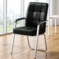 Chaises de salle de conférence avec dossier arqué, chaises de bureau informatiques pour personnel, chaise de bureau simple et élégante pour une utilisation prolongée.
