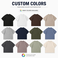 T-shirt Homme Personnalisé avec Logo, Coton Lourd 280g, Coupe Oversize Épaules Tombantes, Uni, Vente en Gros OEM ODM
