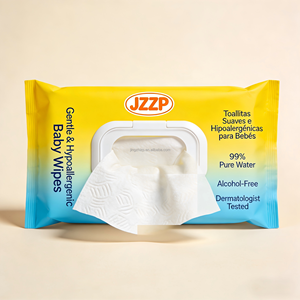 Lingettes humides pour bébé bio, 80 pièces, OEM, vente en gros, douces, naturelles, sans alcool, taille personnalisable pour bébé et maman - Product Image 1