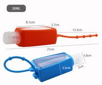 Unique Mini 30ml 1oz Portable Étanche En Plastique Désinfectant Pour Les Mains Bouteille De Savon Liquide Distributeur De Cosmétiques Conteneur Vide pour Voyage