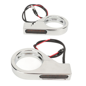 Luces Intermitentes Delanteras para Horquilla, Luces de Circulación Diurna de Color Ámbar para CB1000R CB1300 CB600F <span class=keywords><strong>CBF600</strong></span>, Carcasa Plateada - Product Image 6