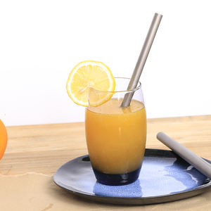 Pajita de Titanio Súper Resistente y Ultraligera con Cepillo de Limpieza, Diámetro 6/10/12, con Dos Formas: Curva y Recta - Product Image 1