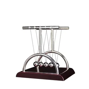 Modelo de brinquedo educacional de mesa berço de Newton estilo antigo, logotipo de negócios para ensino de ciências, leis de Newton