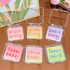 Uñas <span class=keywords><strong>Postizas</strong></span> para Niños, Uñas Acrílicas Artificiales para Niños Pequeños, con Diseño de Frutas y Fresas - Product Image 5
