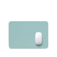 Petit tapis de souris en cuir de couleur pure avec repose-poignet pour garçons filles étudiant bureau utilisation en gros pour la salle de classe dortoir