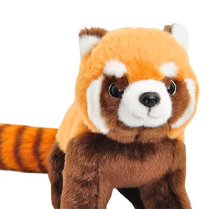 Hochwertige realistische lange Schwanz-Plüsch-Rote Panda gefüllte Tieren-Plüsch-Rote Panda individuelle rote Panda-Puppe Plüss-Spielzeug