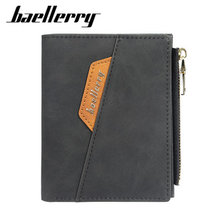 Baellerry <b>Men's</b> <b>Wallet</b> Slim PU Leather Zipper Coin Purse Multi Card Slot Everyday Use - Product Image 1