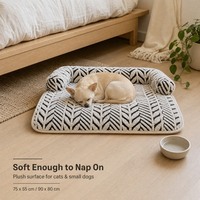 Alas Tidur Anjing Kucing Indoor untuk Sofa, Kasur, Furnitur, Bantal Hewan Peliharaan dari Polyester dengan Isian Kapas PP dan Label Perawatan Khusus