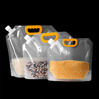 Tailles complètes 50ml-500ml-1L Buse 2.5L 1.5L 5L en stock Sac à eau transparent Sac en plastique Jus de liquide Huile de bière Lait Pochette à bec en plastique