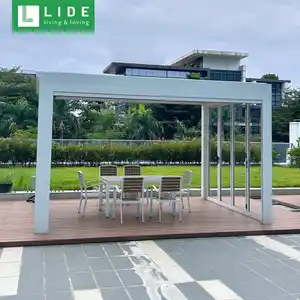 Duvara monte 4x 5m alüminyum araba gölgeliği gazebo biyoiklim bahçe pergola