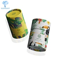 Petite boîte en papier vide mignonne personnalisée avec pour le thé, boîte-cadeau de service à café et à thé en Tube rond Kraft