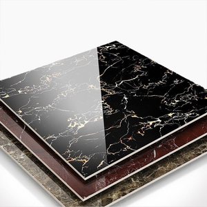 Moderne voll polierte glasierte Fliesen Lila Rot Dunkler Ziegel 60 X60 Form Fliesen für Wohnzimmer Esszimmer Boden Innenwand - Product Image 2