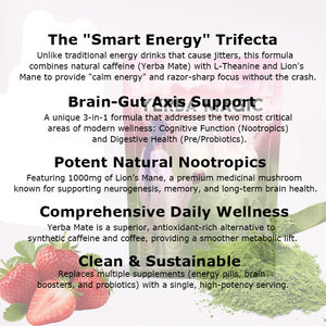 Yerba Mate en Polvo Instantánea de 330 Gramos con Probióticos para la Salud Intestinal, Bebidas Nootrópicas, Suplementos Herbales para Adultos, ¡Oferta! - Product Image 4