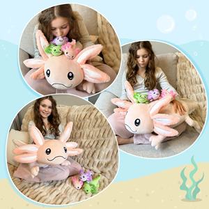 Kişiselleştirilmiş Karikatür Axolotl Salamander Peluş Oyuncaklar - Süper Yumuşak Plastik ve Flanel Malzemelerden Yapılmış Peluş Oyuncaklar Toptan Satış Mevcut - Product Image 3