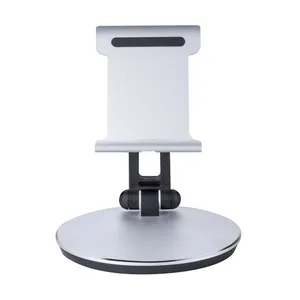 Aluminum Adjustable Dock Cradle Phone Tablet Pad Stand Holder for 14inch iPad PC Samsung Galaxy Ebook Reader