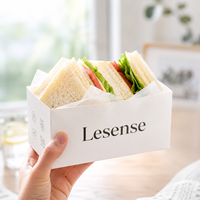Emballage alimentaire en papier kraft pour sandwichs, mini-burgers, plateaux à toasts, porte-pains pour les distributeurs de services alimentaires et l'emballage