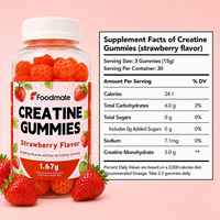 Gommes à la créatine 99% créatine monohydrate pure, forme de dessin animé, multicolores, sucrées, à mâcher, pour la croissance musculaire, la force et la récupération