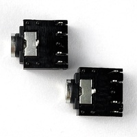 PJ307 Prise femelle PBT pour carte PCB, prise casque rectangulaire 3,5 mm, double canal, trois broches, cinq broches, audio de type carte